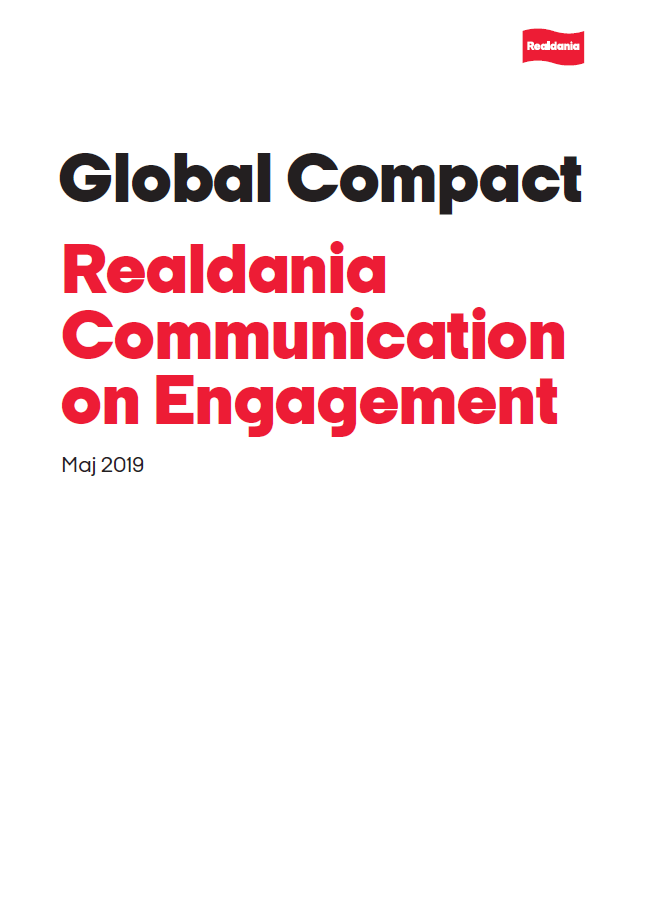 Global Compact - Realdania Communication on Engagement 